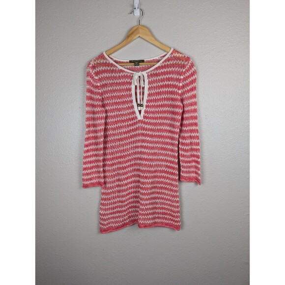 Tommy Bahama Tops - Tommy Bahama Women's S Shift Tunic Top Pink Linen Blend Casual Linen Stripe 196